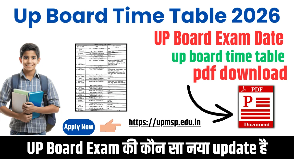 Up Board Time Table 2026