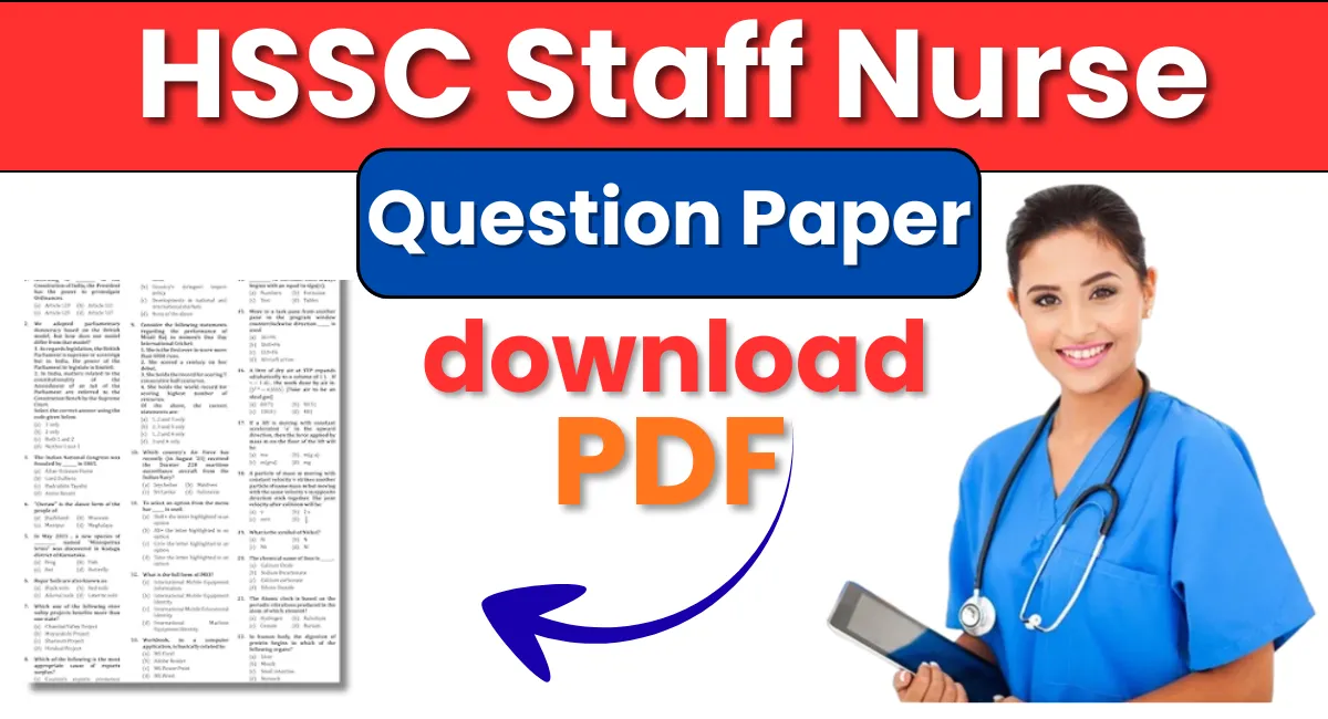 HSSC Staff Nurse Question Paper