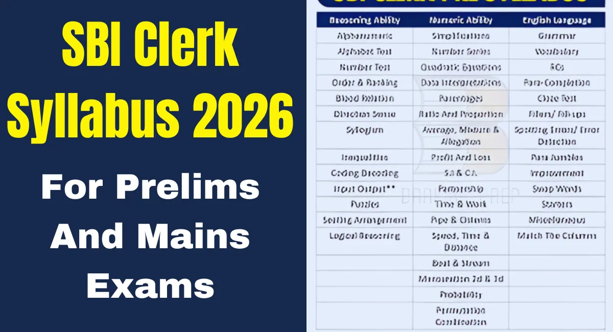 SBI Clerk Syllabus