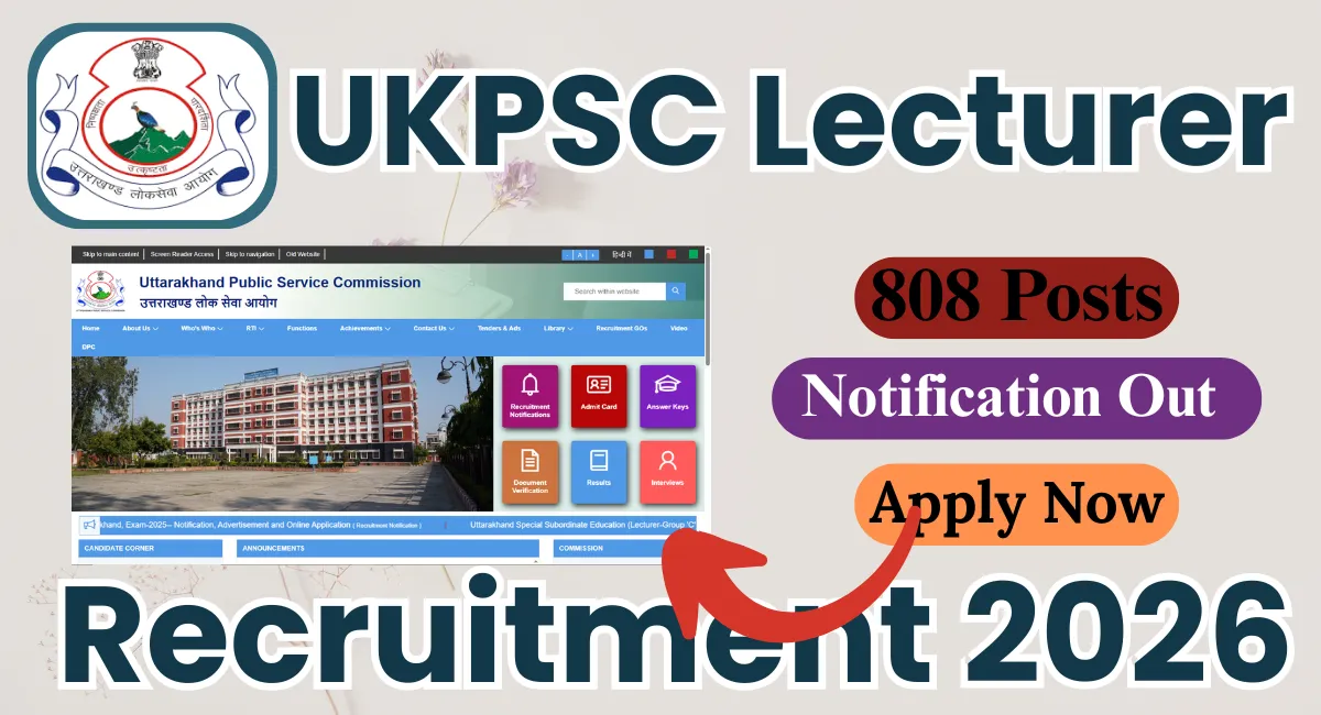 UKPSC Lecturer Recruitment 2026