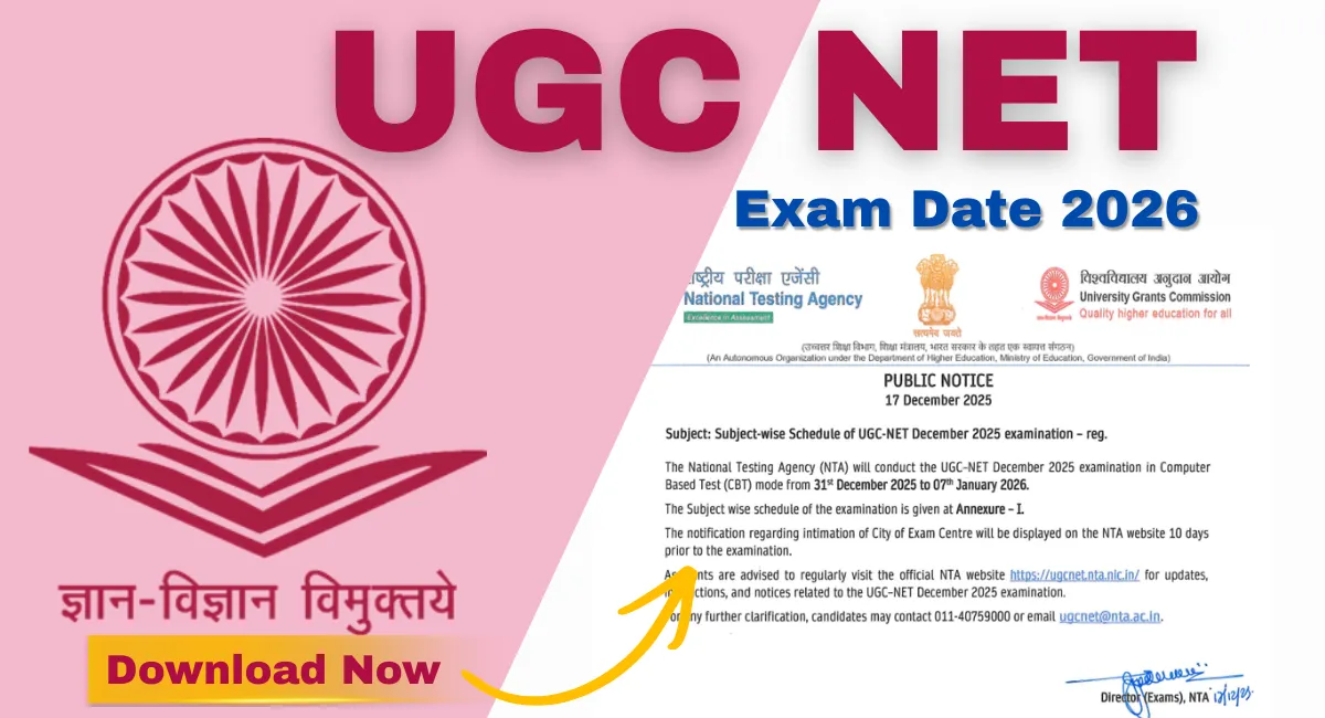 UGC NET Exam Date 2026