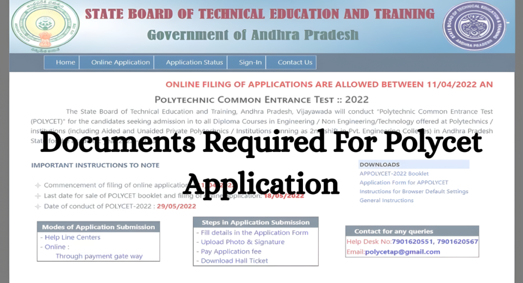 Documents Required For Polycet Application