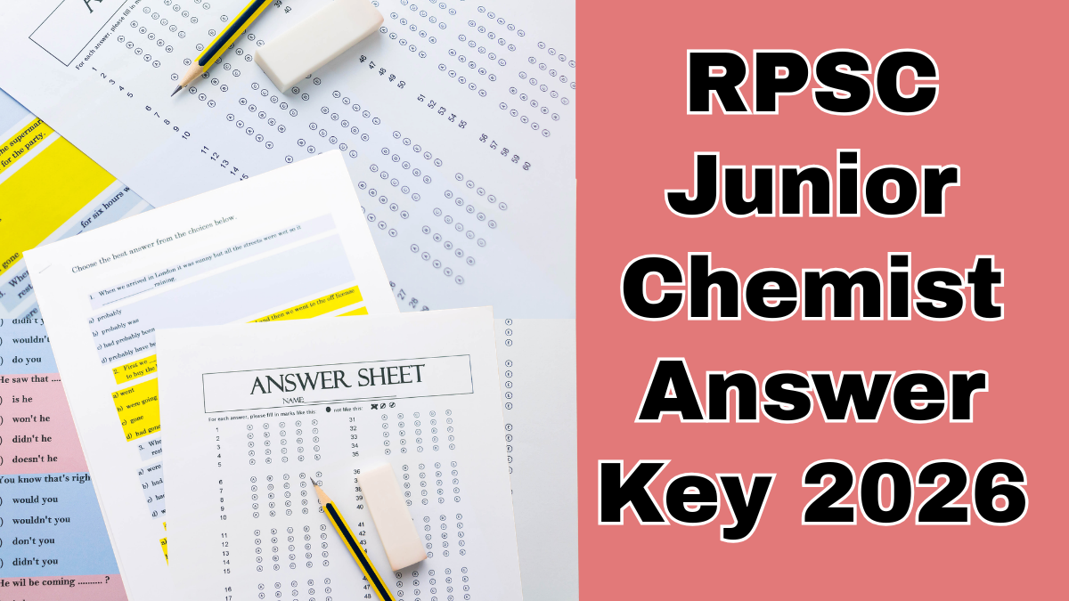 RPSC Junior Chemist Answer Key 2026
