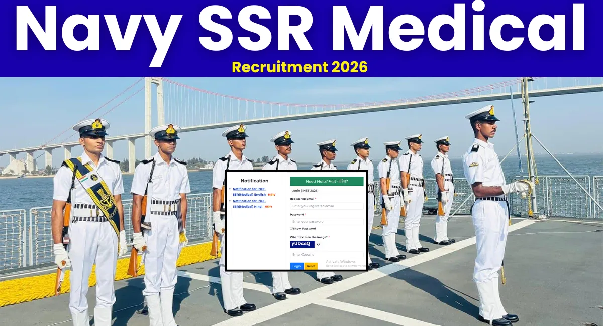 Navy SSR Medical Recruitment 2026